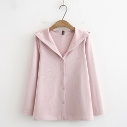 LM+ Knit Hoodie Blouse h1